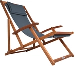 DeubaXXL DE Gartenliege Anthrazit Akazienholz 94x60x94cm 105967