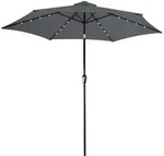 LED Solar Sonnenschirm Florida Anthrazit &Oslash;300cm UV-Schutz 80+