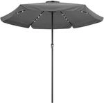 LED Solar Sonnenschirm Athen Anthrazit &Oslash;330cm UV-Schutz 80+