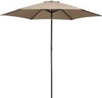 DeubaXXL DE Sonnenschirm Taupe Alu &Oslash;300cm UV-Schutz 80+ 108774