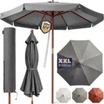 Sonnenschirm Anthrazit Holz &Oslash;330cm UV-Schutz 80+