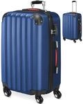 DeubaXXL DE Hartschalenkoffer L Rollen 360&ordm; Reisekoffer 62L Blau ABS 103083