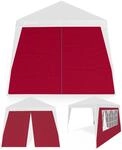 DeubaXXL DE Seitenwand Faltpavillon Capri 2er-Set Rot 3x3m 107586