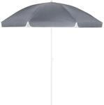 DeubaXXL DE Sonnenschirm Crete Anthrazit 200cm UV-Schutz 50+ Neigefunktion 108903