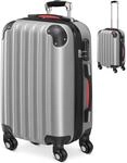 DeubaXXL DE Hartschalenkoffer Rollen 360&ordm; Handgep&auml;ck Silber ABS 103079