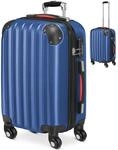 DeubaXXL DE Hartschalenkoffer Rollen 360&ordm; Handgep&auml;ck Blau ABS 103082