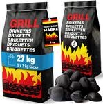 DeubaXXL DE Holzkohlebriketts 9er-Set je 3kg 991963