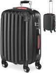 DeubaXXL DE Hartschalenkoffer Rollen 360&ordm; Handgep&auml;ck Schwarz ABS 103076