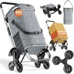 DeubaXXL DE Einkaufstrolley Treppensteiger Grau 109121