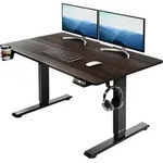 H&ouml;henverstellbarer Schreibtisch Braun 110x60x73-118cm
