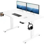 H&ouml;henverstellbarer Schreibtisch Wei&szlig; 110x60x73-118cm