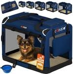 DeubaXXL DE Hundebox faltbar S 50x34x36cm Blau 109430