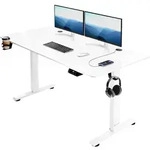 H&ouml;henverstellbarer Schreibtisch Wei&szlig; 140x60x73-118cm