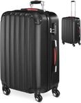 DeubaXXL DE Hartschalenkoffer L Rollen 360&ordm; Reisekoffer 62L Schwarz ABS 103077