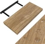 DeubaXXL DE Wandregal Schweberegal 50cm Eiche + Halterung 107740