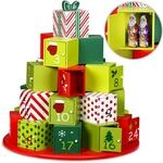 DeubaXXL DE Adventskalender Geschenkpyramide XL Holz Bunt 107675