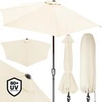DeubaXXL DE Terrassen-Sonnenschirm Creme UV-Schutz 80+ 104163