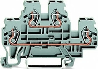 WAGO 870-501, WAGO GmbH & Co. KG Doppelstockklemme 0,08-2,4mmq grau L/L 870-501