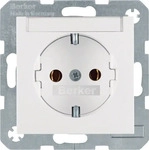 BERKER 47501909, Berker Schuko-Steckdose pws + Beschriftungsfeld 47501909 - 47501909