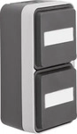 BERKER 47703535, Berker SCHUKO-Steckdose 2fach senkrecht lichtgrau 47703535