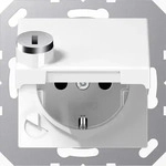 Jung A1520BFKLSLWW, Jung SCHUKO-Steckdose 16A 250V Klappdeckel A 1520 BFKLSL WW