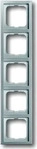 Busch-Jaeger 2CKA001754A4321, Busch-Jaeger Rahmen 5-fach pur edelstahl 1725-866K