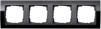 GIRA 214738, Gira Abdeckrahmen 4fach klar schwarz 0214738 - 0214738