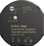 GIRA 542400, Gira Funk Schalt-/Tastaktor Mini 1f pot.frei 542400