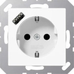 Jung A1520-18AWW, Jung SCHUKO Steckdose mit USB Typ A A1520-18AWW