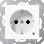 Jung A1520BFKOWW, Jung SCHUKO-Steckdose 16 A 250V m.Ber&uuml;hrungsschutz 1520 BFKO WW -