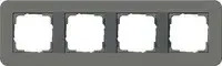 GIRA 214423, Gira Abdeckrahmen 4fach Dklgrau/Anthrazit 0214423