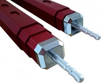 EOE 202051, EOE Steip 200 - Teleskop-Tarpstange dark red