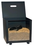 KaminStore24 Pellets-Box Schwarz 30 kg, Kompakter Vorratsbeh&auml;lter f&uuml;r...