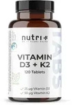 nutri+ Vitamin D3 + K2 | 120 Tabletten | vegan