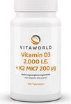 PZN-DE 14444947, Vitaworld 14444947, Vitaworld Vitamin D3 2000 I.E. + K2 MK7 200 &micro;g