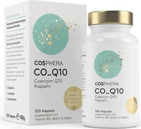 Cosphera Coenzym Q10 | 120 Kapseln | mit B-Vitaminen & Selen | hochdosiert mit 250 mg