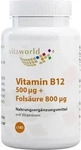 Vitaworld Vitamin B12 500 &micro;g + Fols&auml;ure 800 &micro;g | 180 Tabletten | hochdosiert 