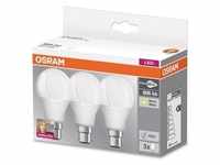 Osram Base Classic A60 LED 9W/827 warmweiß 806lm matt B22d 3er Pack