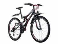 Ks Cycling Mountainbike Fully Atb 26" Topeka (Farbe: Grau-Rot)