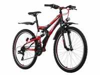 Ks Cycling Mountainbike Fully Atb 26" Topeka (Farbe: Schwarz-Rot)