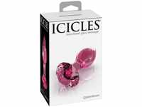 Icicles No.79 Diamant Glas-Analplug pink