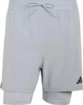 adidas KS6399, adidas - D4T 2in1 Shorts - Shorts Gr L grau