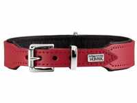 Hunter - Halsband Basic - Hundehalsband Gr Halsumfang 34-38 cm braun/schwarz 46953