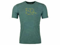 Ortovox - 120 Cool Tec Mountain Logo T-Shirt - Merinoshirt Gr M dark pacific blend
