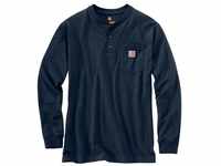Carhartt - Workwear Pocket Henley L/S - Longsleeve Gr L blau K128-NVYLREG