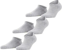 Falke 13190-3775-37-38, Falke Cool Kick 3-Pack Unisex Sneakersocken light grey mel.
