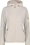 CMP 3H19826-05XV-36, CMP Woman Fleece Fleece Jacket FIX Hood vaniglia-bianco (05XV)