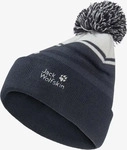 Jack Wolfskin A65252_C0413_A08, Jack Wolfskin Stripy Pompom Beanie K dark navy