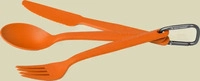 Sea to Summit 005404, Sea to Summit Camp Cutlery Set [3 Piece] burnt orange