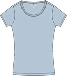 CMP 39T5676-L253-46, CMP Woman CO T-shirt sky blue (L253) 46 Damen